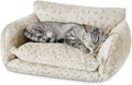 Hollypet Cat Bed Fluffy Plush Mutifuctional Double-Layer Soft Pet Couch by Hollypet