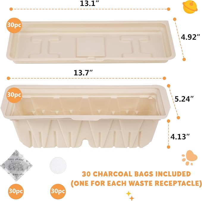 30 Packs Disposable Waste Receptacles Compatible - Image 2