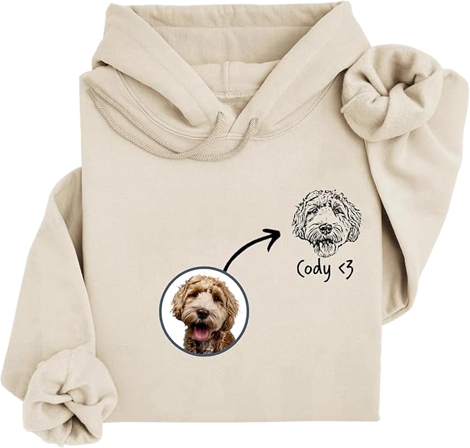 Custom Dog Face Sweatshirt Hoodie T-Shirt, Custom Pet Name, Personalized Pet by Lullbabymall
