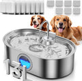 3.4Gal Dog Water Fountain for Large Dogs, 13L Stainless Steel Large Pet Fountain by ECOCONUT