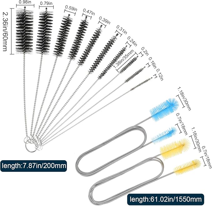 12 Pieces Tube Cleaning Brush Aquarium Filter Nylon Tube Brush Set Flexible - Image 4