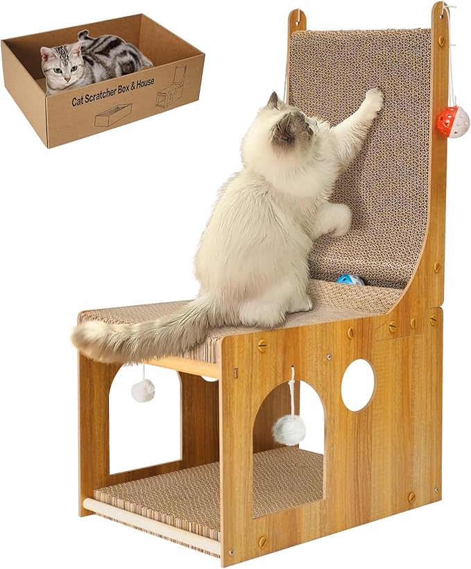 ​Cat Scratcher, Double Layer Cat Scratching Board, L Shaped Vertical Cat by YEMOO