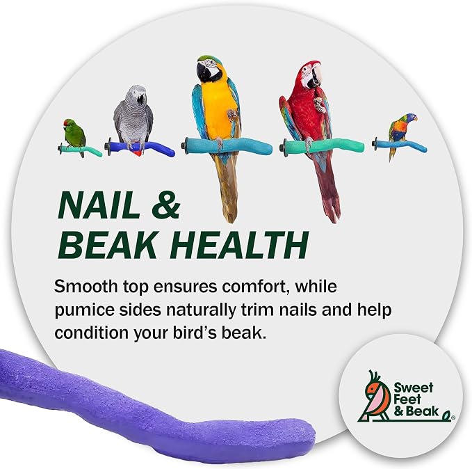 Sweet Feet & Beak Safety Pumice Bird Perch, X-Small 1/2" X 6" - Image 8