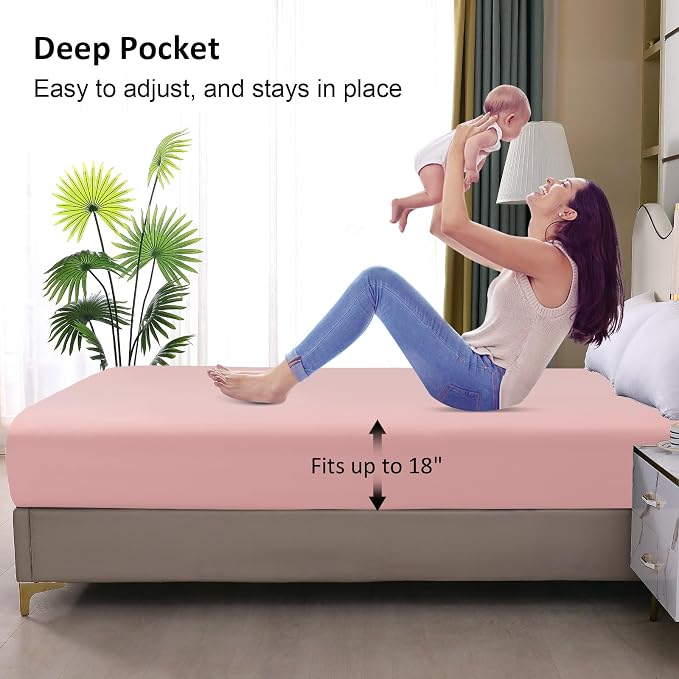 Waterproof Mattress Protector Queen, Fitted Sheet Style Breathable Mattress - Image 4