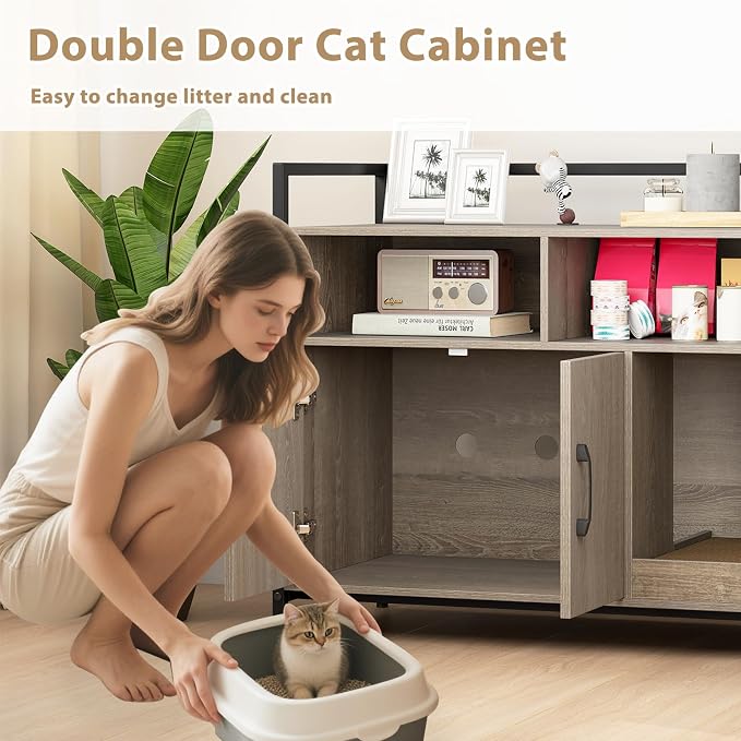 Giantex Cat Litter Box Enclosure - Image 4