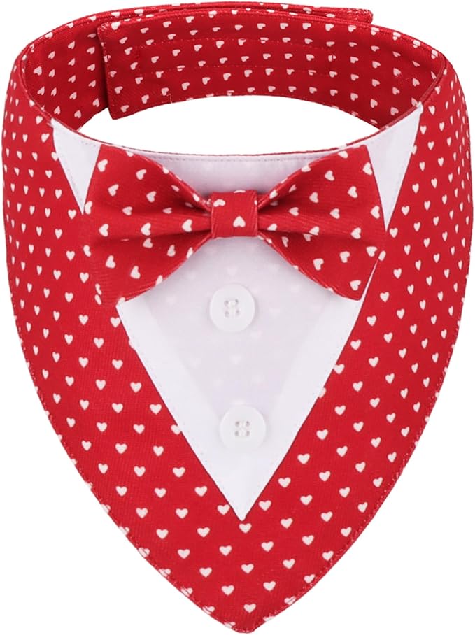 ADOGGYGO Valentine Dog Tuxedo Bandana by ADOGGYGO