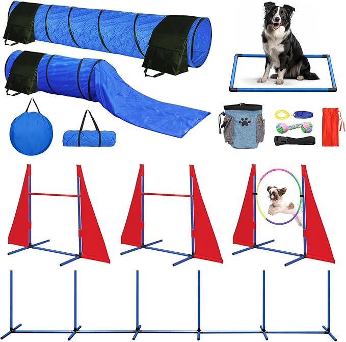 Dog Agility Course Backyard Set, Dog Agility Equipment, Portable Agility by Unknown