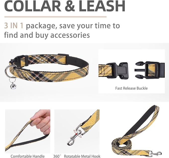 PUPTECK Adjustable Dog Harness Collar and Leash Set Step in No Pull Pet Harness - Image 4