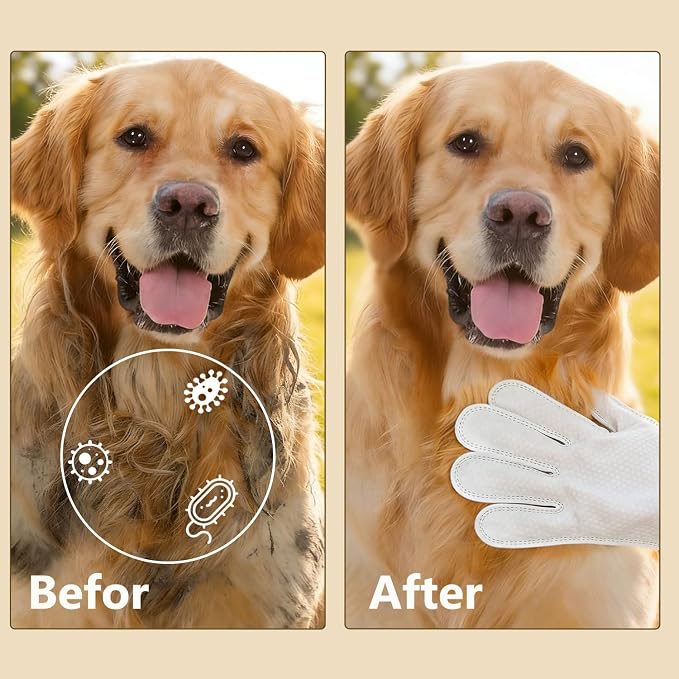 5-Finger Pet Grooming Glove Wipes - Image 2