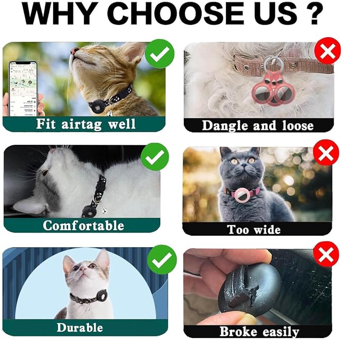 Airtag Cat Collar Breakaway, Safety Kitten Collar - Image 4