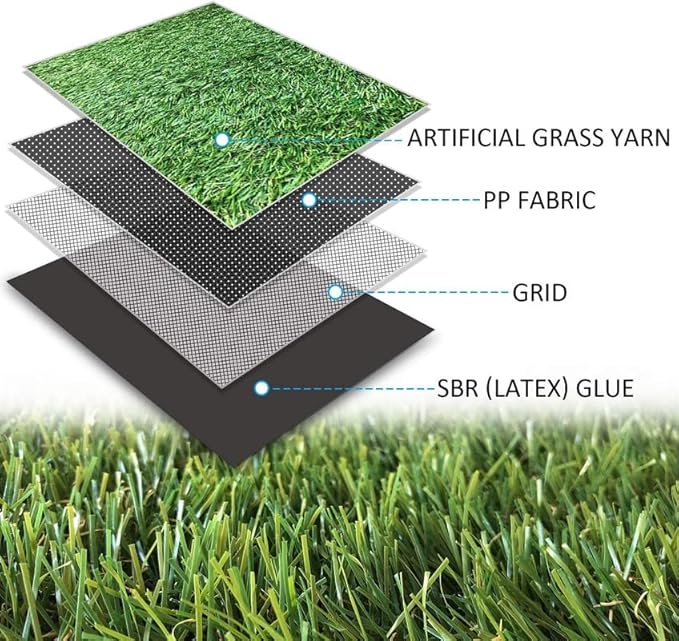 ALTRUISTIC Artificial Grass 7FTX54FT, Realistic Fake Grass Deluxe Turf - Image 3