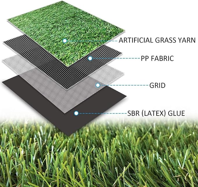 ALTRUISTIC Artificial Grass 5FTX84FT, Realistic Fake Grass Deluxe Turf - Image 3