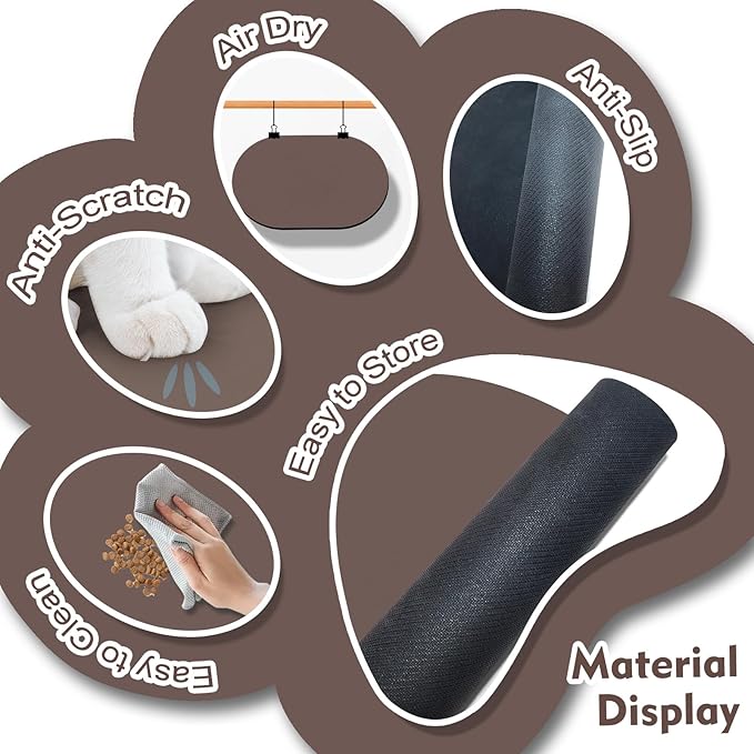 Pet Feeding Mat – 20''x12'' Absorbent Dog Food Mat, Pet Water Mats Protect Floor - Image 3