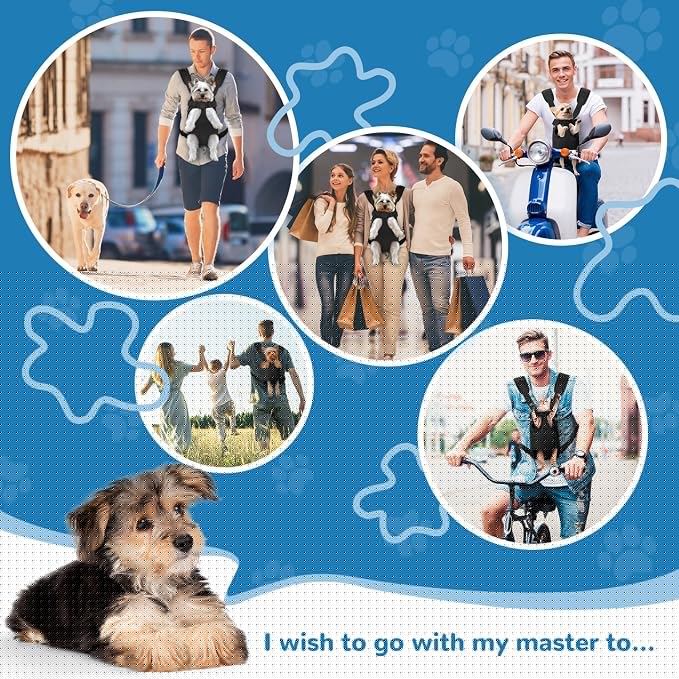 YUDODO 2-Pack Pet Dog Carrier Backpack Adjustable Dog Front Carrier, Legs Out - Image 4