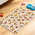 Dog Food Mat for Pet Cat Food Mat, Mushroom Absorbent Quick Dry Dog Bowl Mats by BACDOILQ