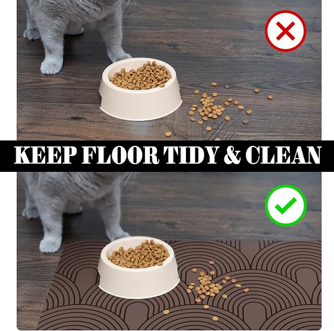 Dog Food Mats for Floors Absorbent, Pet Cat Food Mat - Image 5