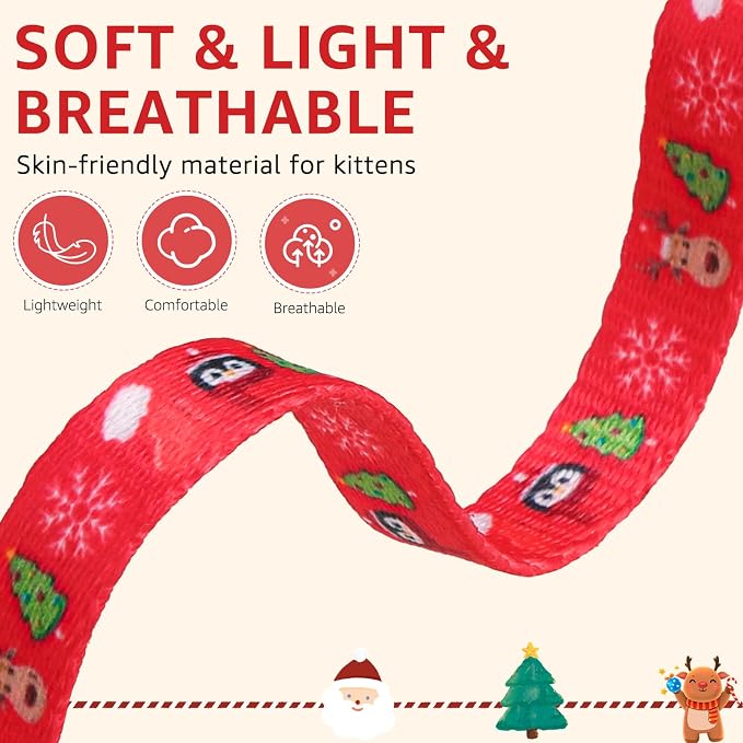 SCENEREAL Christmas Cat Bandana Collar - Image 3