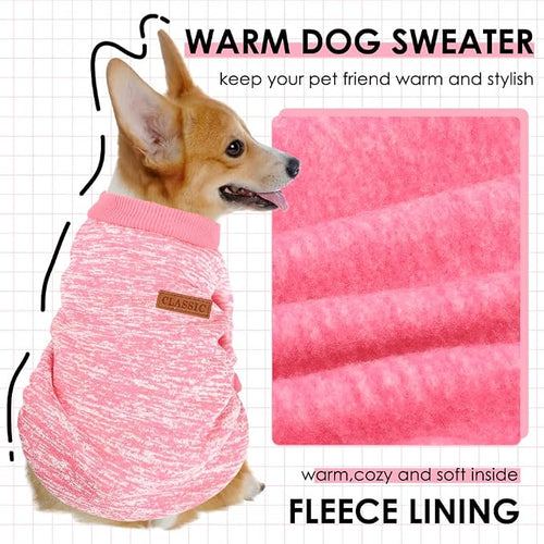 1 Pc Dog Sweaters for Small Dogs Girl Boy Winter Fleece Clothes Warm Soft Dog - Image 2