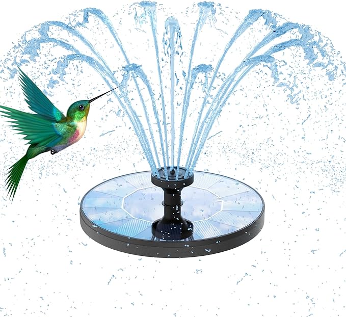 AMZtime Solar Water Fountain, Upgraded Solar Bird Bath Fountains by AMZtime-NaturalCreativity