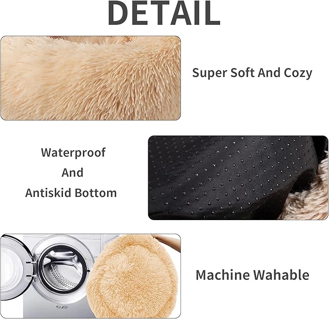 Nisrada Cat Beds for Indoor Cats, 24 Inch Dog Bed for Small Melium Large Dogs - Image 2