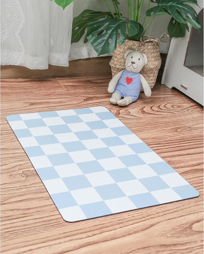 Ralxion Checkered Dog Feeding Mat, Absorbent Mats by Ralxion