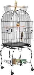 Yaheetech 59-Inch Rolling Standing Medium Dome Open Top Bird Cage by Yaheetech