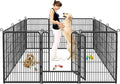 Dog Playpen, 32inch 10 Panels Outdoor Dog Fence Indoor Dog Pen Anti-Rust Pet by Jhsomdr