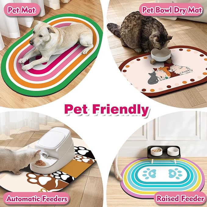 Large Pet Feeding Mat – 28''x17'' Absorbent Dog Mat - Image 6
