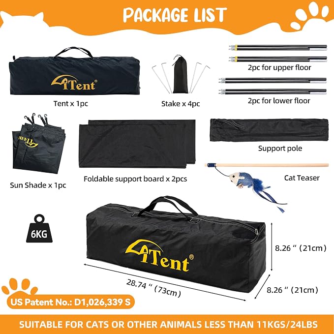 Automatic Pop-Up Cat Enclosure|3-Tier Cat Tent|Cat Cage|Outdoor Catio - Image 7