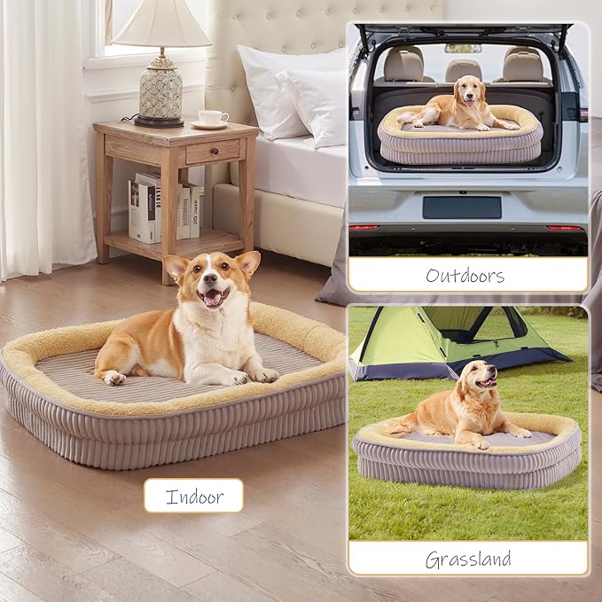 Orthopedic Dog Bed for Small Dogs Breeds, High Density Egg Crate Foam Dog Sofa - Image 7
