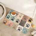 Cute Cat Paw Print Dog Food Mat by Unknown