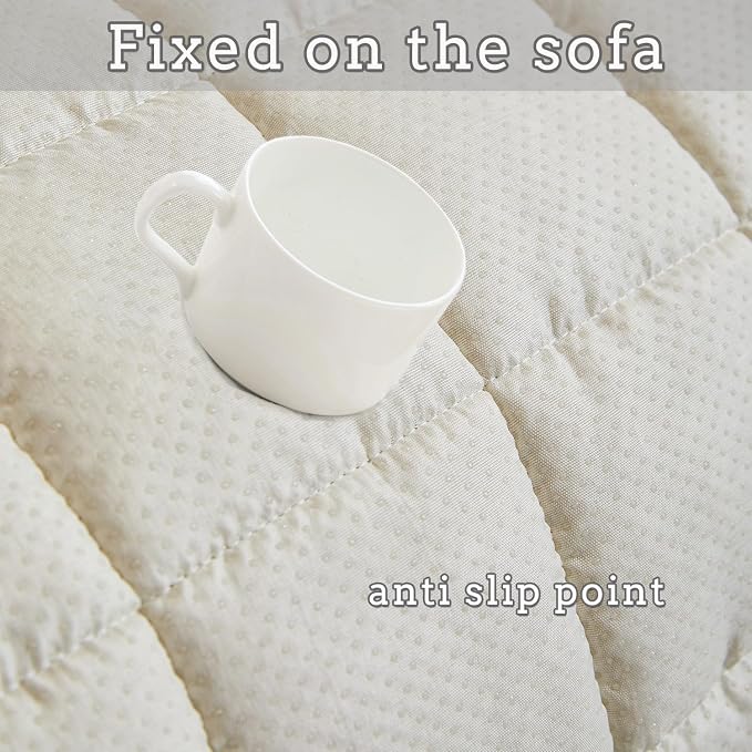 Couch Cover for Dogs Fuzzy Sofa Covers for Pet, Geometric Jacquard Coral - Image 6