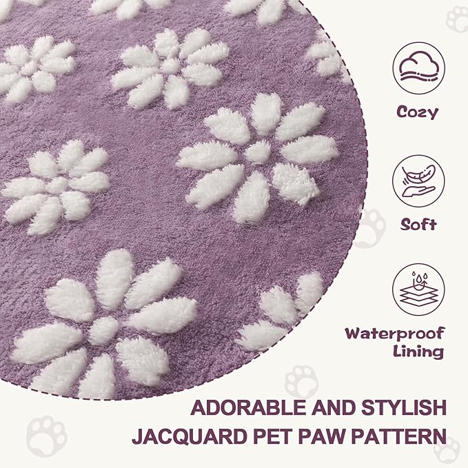 Waterproof Blanket for Dog Puppy Cat, Cute 3D Textured Flower Dog Blanket for - Image 5