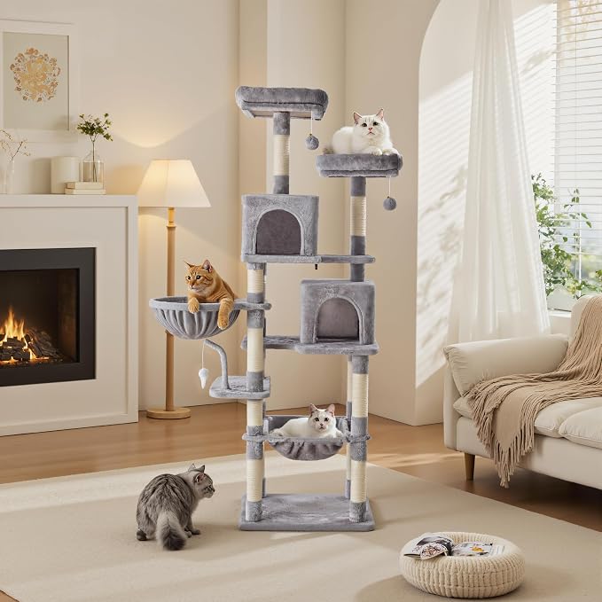DUMOS Tall 71 inch Cat Tree Tower, Large Multi Level Cat Climbing Tower - Image 7