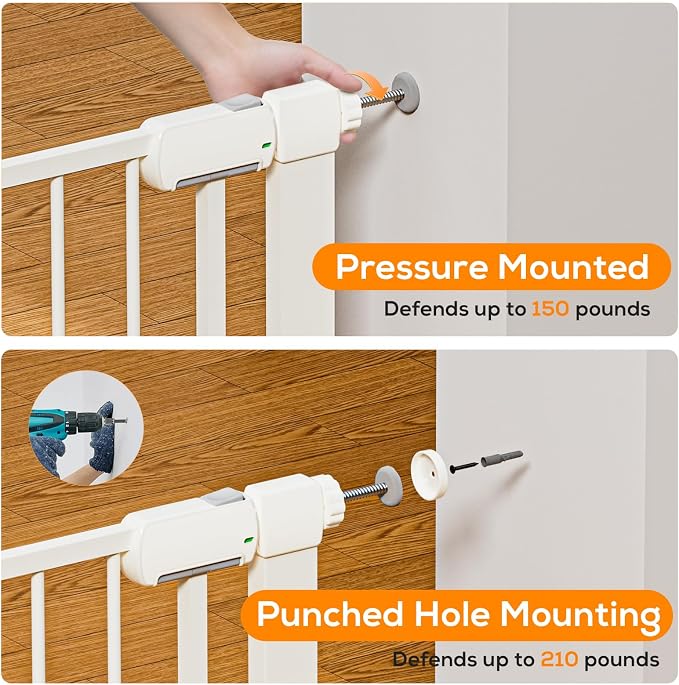 29.5-59.8" Magnetic Baby Gate for Stairs, Baby Safety Essentials, Auto Close - Image 6