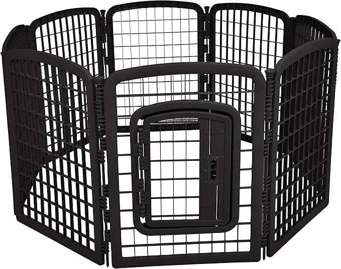 Amazon Basics 8-Panel Octagonal Plastic Dog Playpen, Portable Indoor/Outdoor by AmazonBasics
