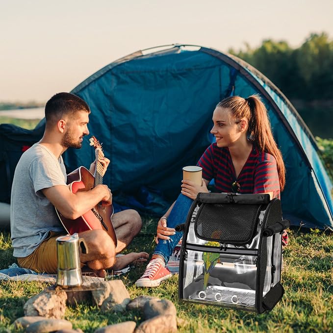 SUERTREE Bird Carrier Bag with Indestructible Stainless Steel Mesh, Bird Travel - Image 5