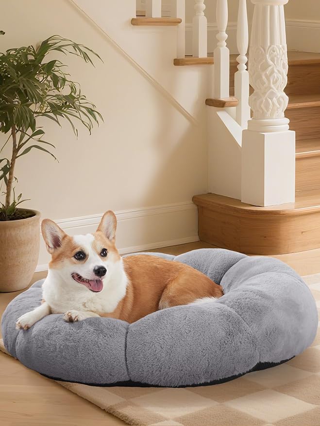 OhGeni 31 inches Calming Donut Orthopedic Dog & Cat Bed by OhGeni