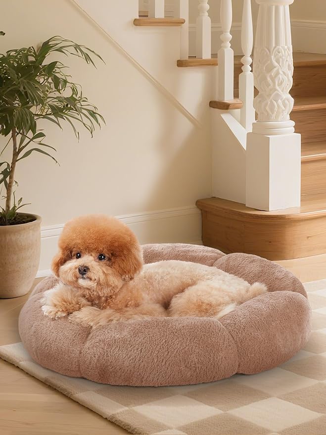 OhGeni 24 inches Calming Donut Dog & Cat Bed by OhGeni