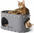 DownyPaws Cat House for Indoor Cats, Cat Bed Cave for Multiple & Large Cats Up by DownyPaws