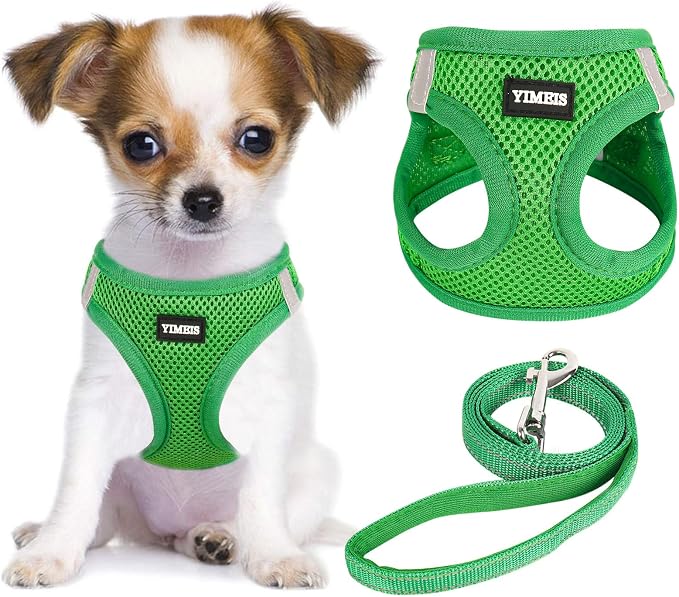 YIMEIS Dog Harness and Leash Set, No Pull Soft Mesh Pet Harness, Reflective by YIMEIS