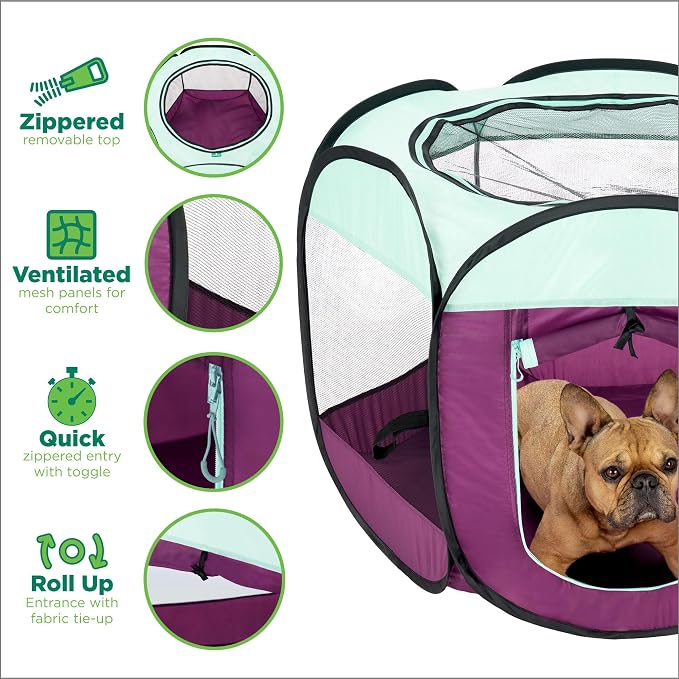 Furhaven Portable Dog Playpen Cat Tent, Pet Playground, Kennel Foldable Indoor - Image 3