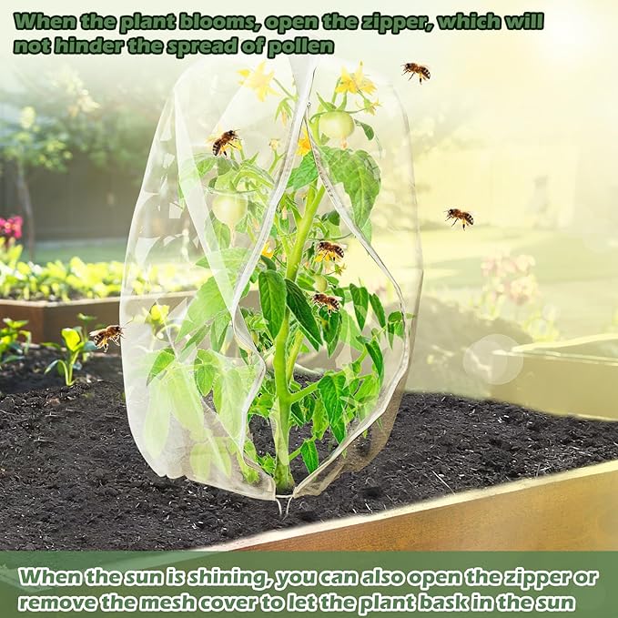 3Pcs Plant Covers from Insects, 3Size Bird Netting Barrier - Image 6