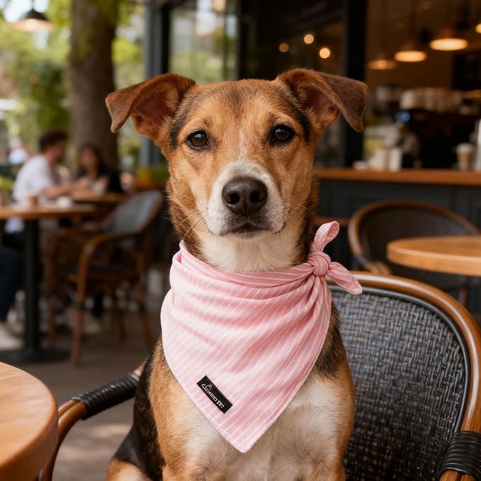 ARING PET Summer Dog Bandana-Cute Pink Dog Bandanas, Comfortable Pet Scarf Dogs - Image 4