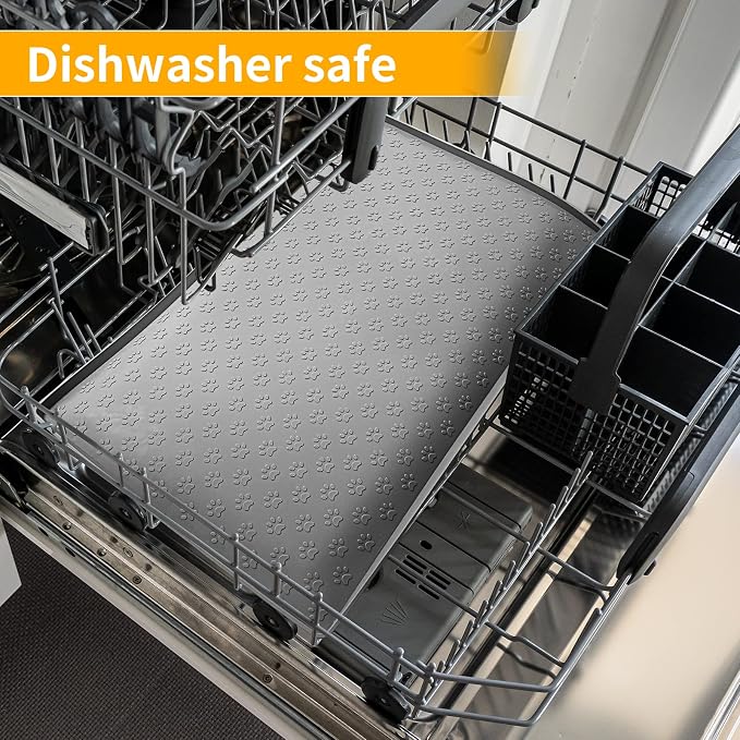 Ptlom Pet Placemat for Dog and Cat, Mat for Prevent Food and Water Overflow - Image 8