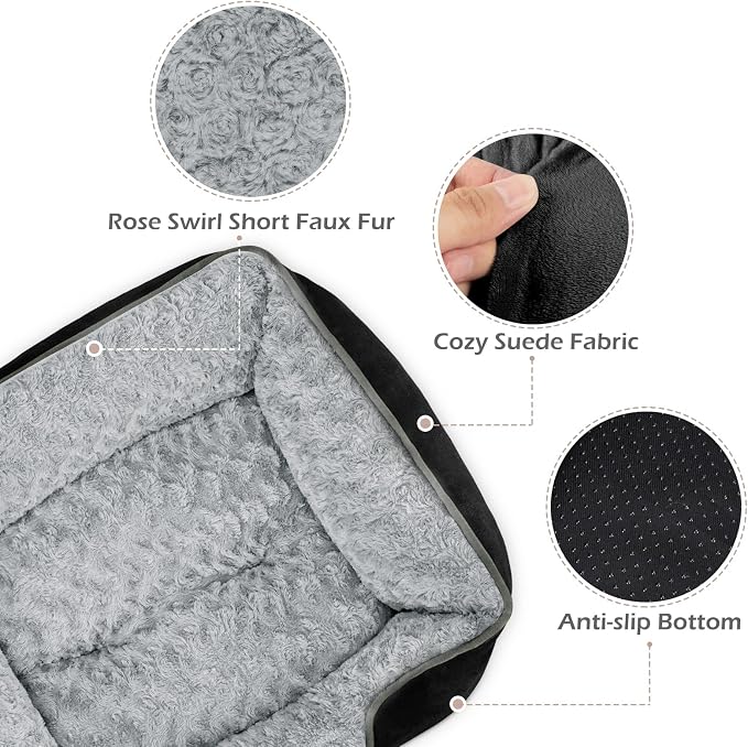 INVENHO Small Dog Bed Rectangle Washable Orthopedic Soft Calming Sleeping - Image 4