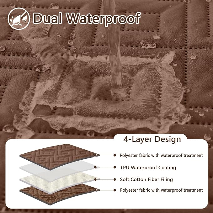 hyha Waterproof Dog Blanket, Soft Dog Bed Cover Pet Blankets, Waterproof Sofa - Image 2