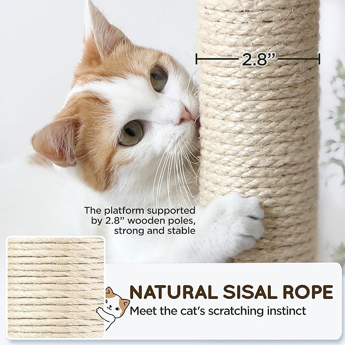 Yaheetech Cat Tree, 63 Inches Multi-Level Indoor Cat Play Structure - Image 6