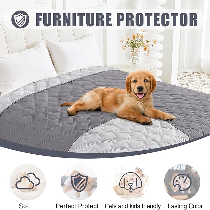 Smiry Waterproof Dog Bed Cover Blanket 68x82, Soft Reversible Pet Blanket - Image 8