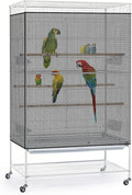 Bissap Bird Cage Seed Catcher, 90-118‘’ Universal Birdcage Net Nylon 31.8'' H by Bissap